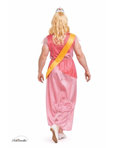 Fato de Princesa Rosa para Homem Tamanho L | Disfarces para Adultos O Rei do Carnaval